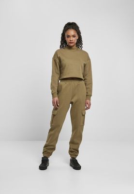 Soft trousers with high waist and leg pocket lady