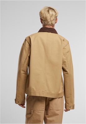 Bruna knäppningar och krage Mens Workwear Jacka för herr – unionbeige