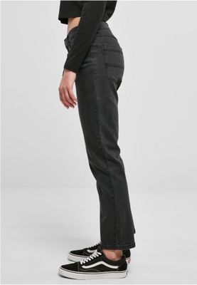 Ladies Low Waist Straight Denim Pants