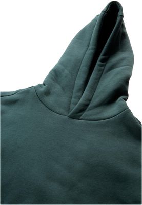 Huvtröja för barn med fluffy – flaskgrön