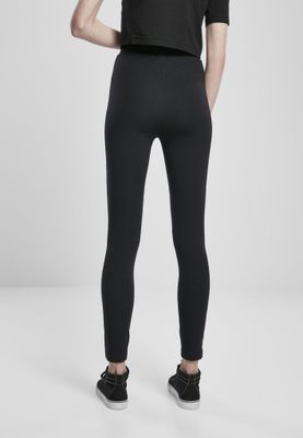 Black leggings with lace in leopard pattern