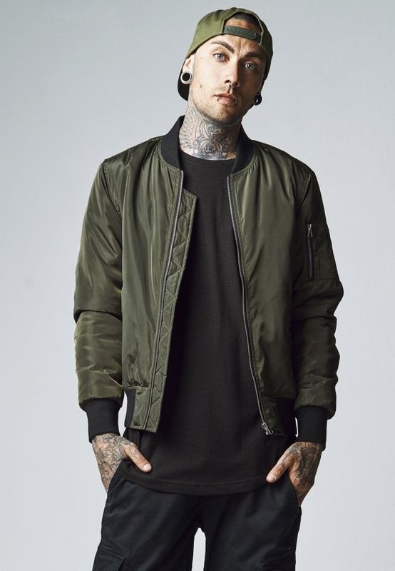 Bomber jacket two tones lined