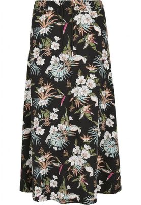 Long skirt in viscose fabric flower