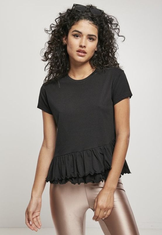 T-shirt with ruffles in organic cotton
