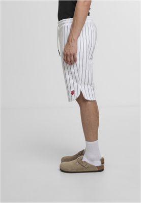 Svarta ränder, liten logotyp på vänster ben Rocawear Shorts med svarta ränder – vit