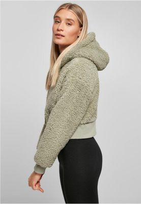 Short oversize teddy jacket