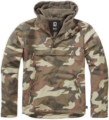 Wind jacket with fleece lining camouflage
