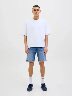 Klassiska blå jeansshorts herr