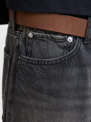Svarta tvättade baggy fit jeans - ALEX