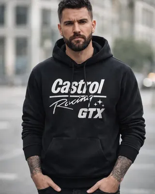 Castrol Racing GTX Huvtröja i svart