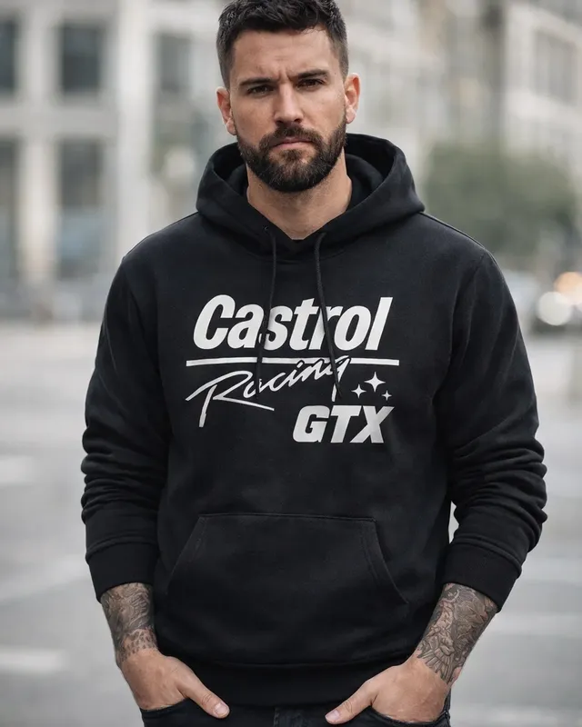 Castrol Racing GTX Huvtröja i svart