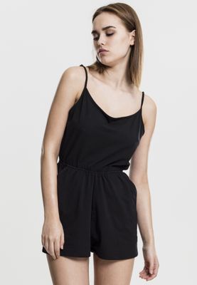 Jumpsuit with narrow shoulder straps