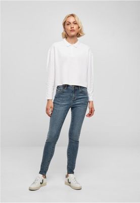 Ladies Short Oversized Polo Longsleeve