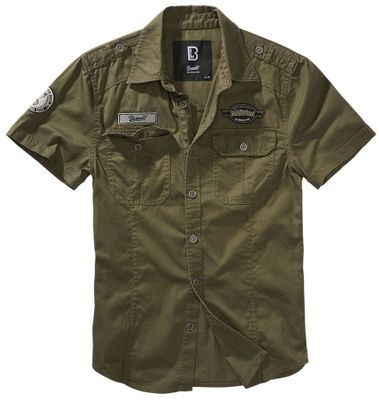Luis Vintage Short Sleeve Shirt - olive