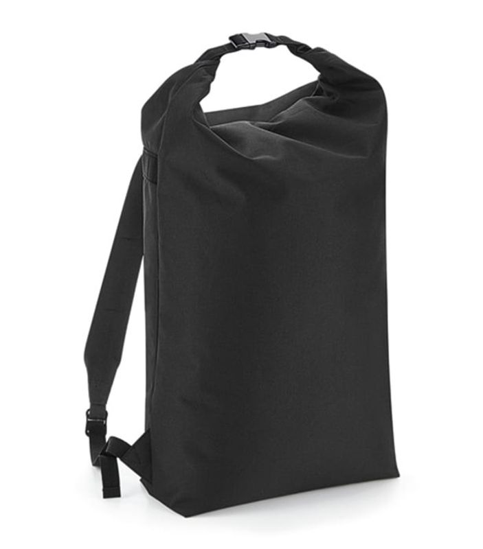 Water resistant rolltop backpack