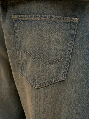 Wide Fit Original Jeans Herr – DAVE Blå Denim med Hög Midja