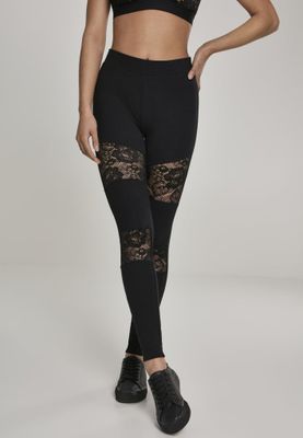 Leggings med spets detaljer