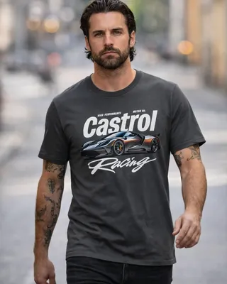 Castrol High Racing Performance T-shirt i mörkgrå