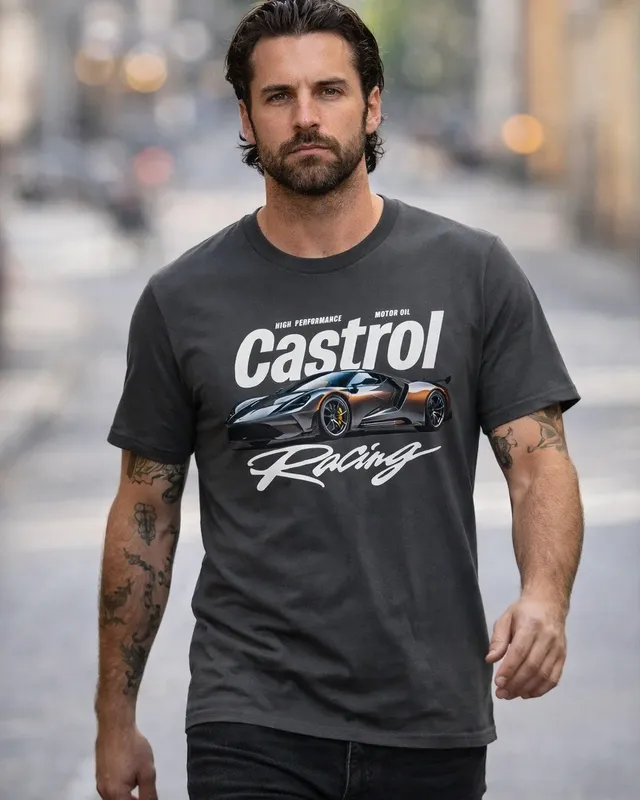 Castrol High Racing Performance T-shirt i mörkgrå