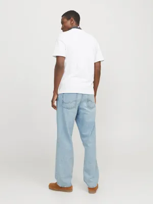 Ljusblå baggy fit jeans herr - ALEX