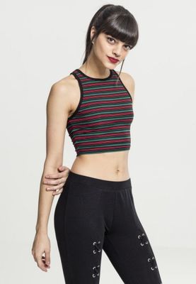 Stribet sweater uden arme