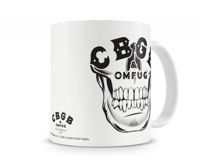 CBGB & OMFUG Skull coffee mug