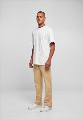 Soft trousers with wide cuffs and slits