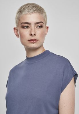 Short t-shirt with high neck ladies