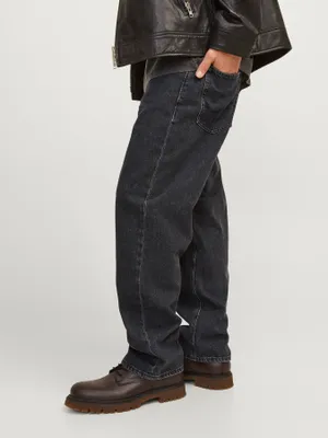 Svarta loose fit jeans herr - EDDIE