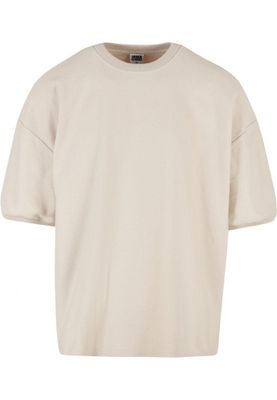 Ribbstickad t-shirt i kraftig frotté herr