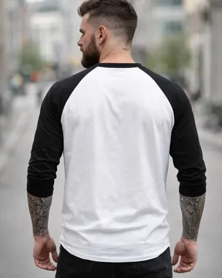 AC/DC Black Logo Retro Baseball Long Sleeve Tee