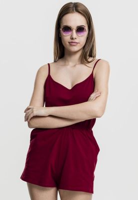 Jumpsuit with narrow shoulder straps