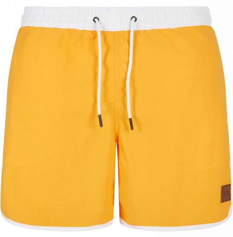 Retro swimming trunks yellow / white