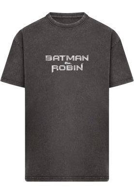 Batman & Robin Acid Wash T-shirt för herr – svart