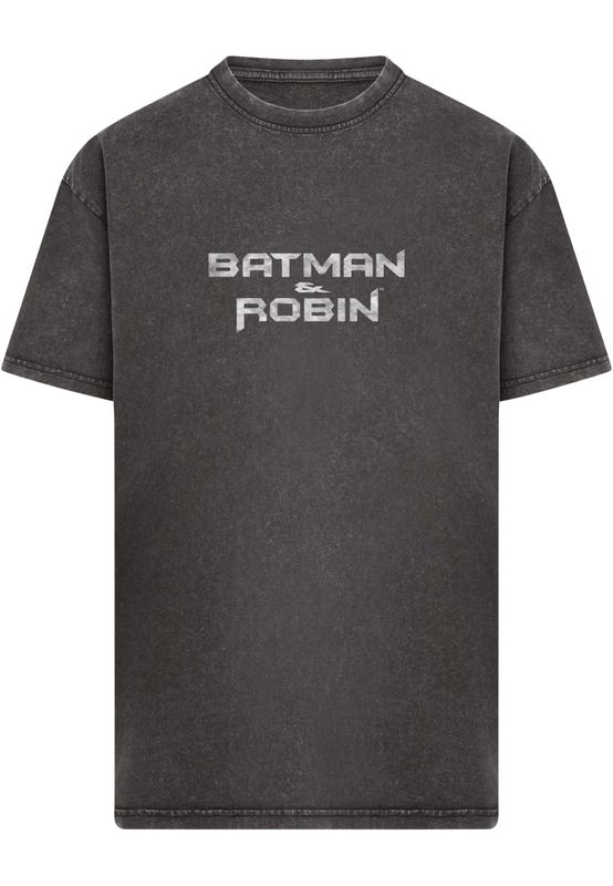 Batman & Robin Acid Wash T-shirt för herr – svart
