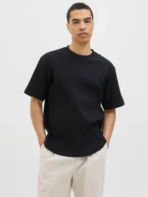 Räfflad loose fit T-shirt