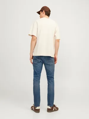 Klassiskt blå slim fit jeans herr - GLENN