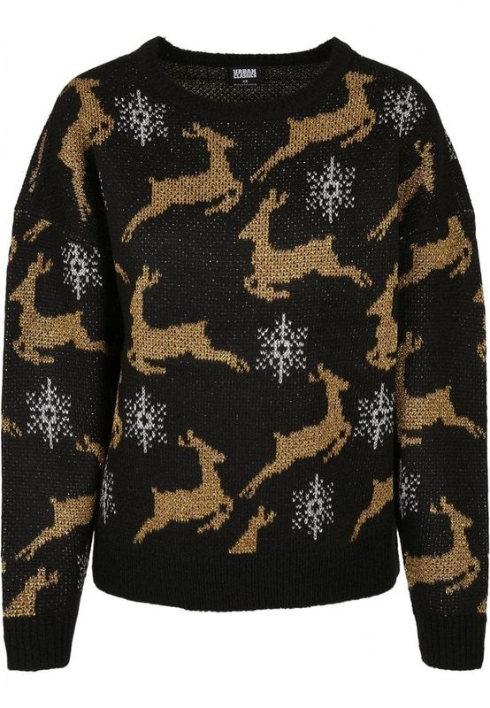 Christmas sweater with reindeer oversize lady