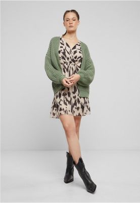 Women's thick knitted cardigan