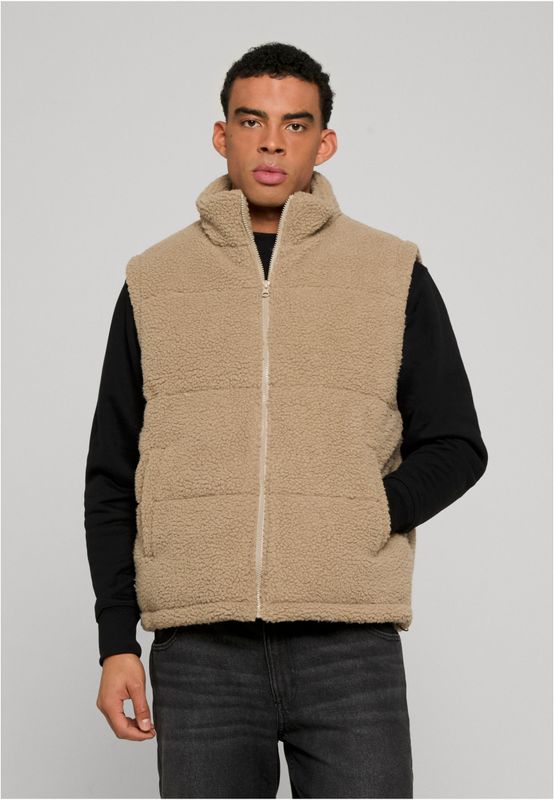 Basic Teddy Puffer västt för herr – darktaupe