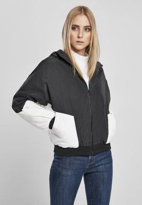 Sporty kvinderjakke i sort og hvid