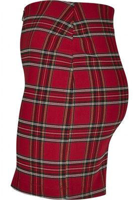 Red checkered short skirt