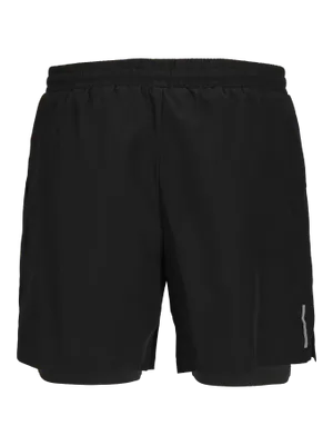 Träningsshorts herr – medel midja & dragsko svart