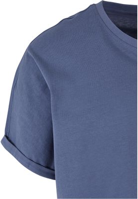 Long Shaped Turnup Tee Vintage Blue