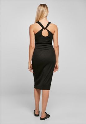 Ladies Midi Sleeveless Rib Dress
