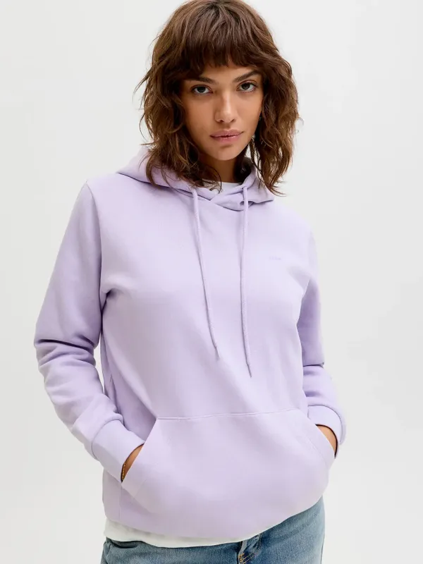 Huvtröja för dam– purple rose sunlit allium jjxx logo