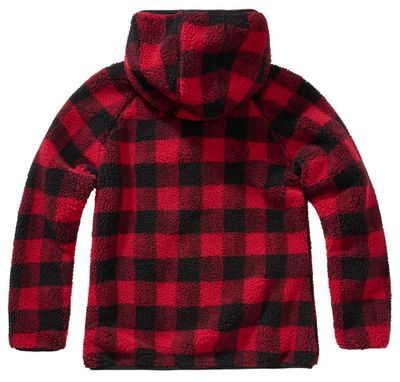 Lumberjacket teddyfleece black/red - Ladies