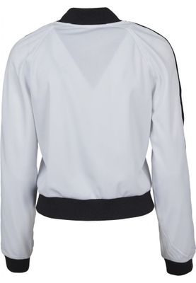 Jacket with push buttons on the arms of the lady