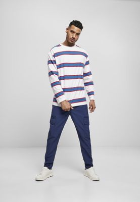 Men's long-sleeved wide-striped oversize sweater