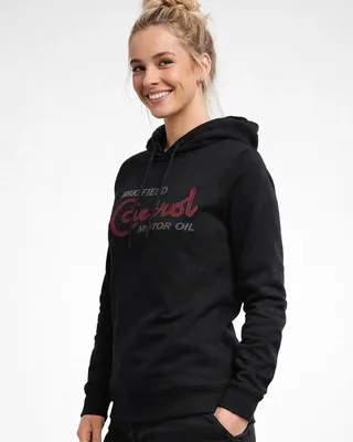 Castrol Heritage Girly Huvtröja dam i svart